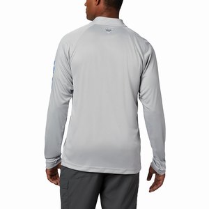 Columbia PFG Terminal Tackle™ 1/4 Zip Pullover Herr Grå/Blå (DNWUV9243)